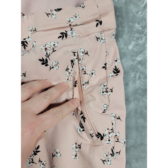 Lane Bryant Allie Floral Elastic Waist 22R Pink, side Pockets pants, pull on - Picture 5 of 7